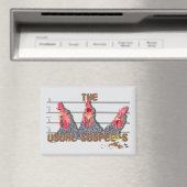 Aimant Les suspects habituels de POULET—Poules rocheuses (In Situ (Lave-vaisselle))