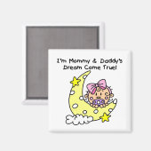 Aimant Les t-shirts et cadeaux de maman et papa's Dream (Recto/Verso)