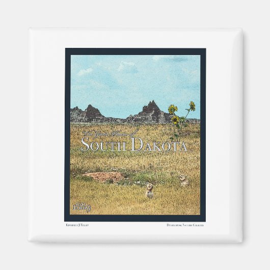 Aimant Les Terres des Prairies du Dakota du Sud (Devant)