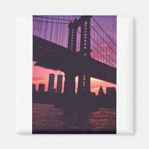 Aimant Les Tours Jumelles Et La Tour Du Pont De Manhattan