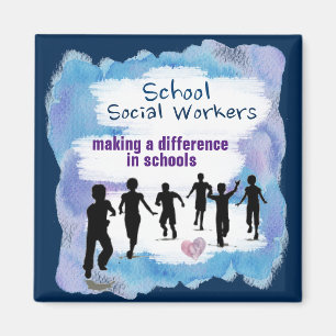 Aimant Les Travailleurs Sociaux Scolaires Qui Font Une Di