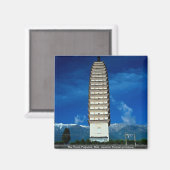 Aimant Les Trois Pagodes, Dali, province du Yunnan occide (Recto/Verso)