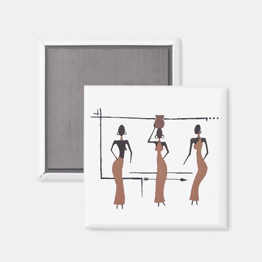 Aimant Les trois soeurs africaines (Recto/Verso)