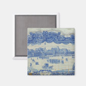 Aimant Les tuiles d'Azulejos représentant le Praca do Com (Recto/Verso)