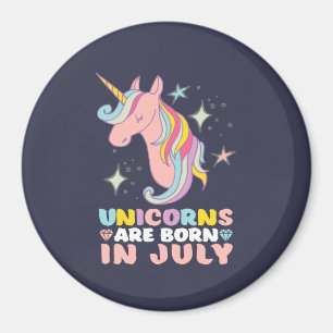 Aimant Les Unicornes Sont Nées En Juillet Fille Anniversa