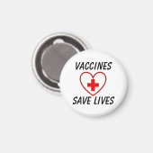 Aimant Les vaccins sauvent des vies (Recto/Verso)