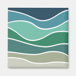 Aimant Les vagues colorées de l'océan