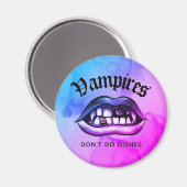 Aimant Les vampires ne font pas de plats drôles Vaporwave (Recto/Verso)