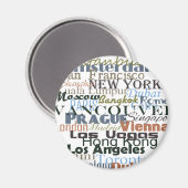 Aimant Les villes du monde entier (Recto/Verso)