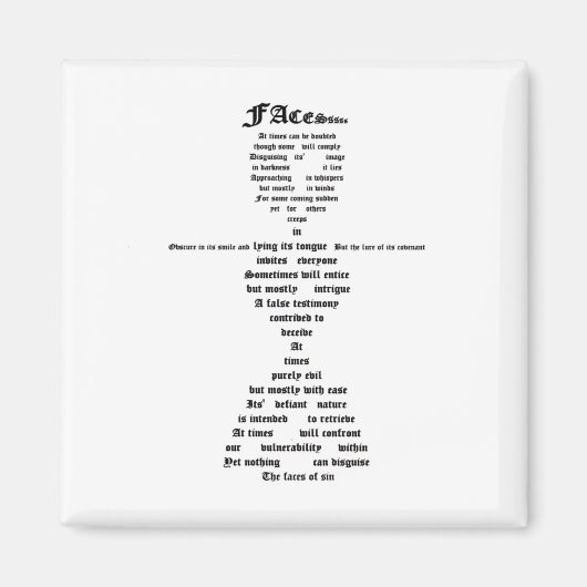 Aimant Les visages du péché (Devant)