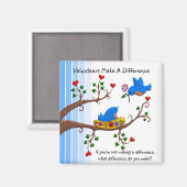 Aimant Les Volontaires Font Une Différence (Recto/Verso)