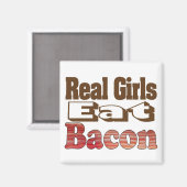 Aimant Les vraies filles mangent du bacon (Recto/Verso)