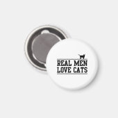 Aimant Les vrais hommes aiment les chats (Recto/Verso)