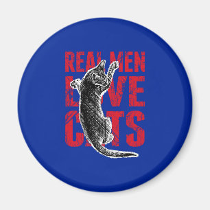 Aimant Les vrais hommes aiment les chats