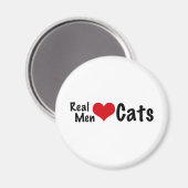 Aimant Les vrais hommes aiment les chats #2 (Recto/Verso)