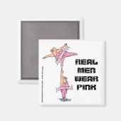 Aimant Les vrais Hommes Portent Rose - Gros Tutu Les gars (Recto/Verso)