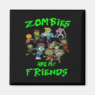 Aimant Les zombies sont mes amis Halloween
