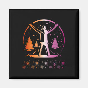 Aimant Lesbienne Pride Subtle Lgbtq Snowboard Hiver Out