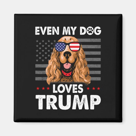 Aimant L'Espagnol même mon chien aime Trump drôle (Devant)