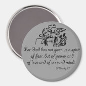 Aimant L'esprit de peur Citations bibliques (Recto/Verso)