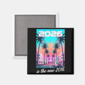 Aimant L'esthétique de la voiture rétro synthwave 2016 (Recto/Verso)