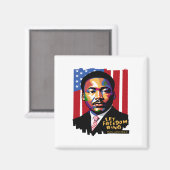 Aimant Let Freedom Ring, Citation de MLK, Histoire des No (Recto/Verso)
