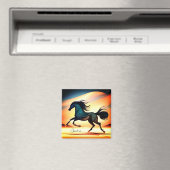 Aimant L'étalon noir Abstrait dans le désert (In Situ (Lave-vaisselle))