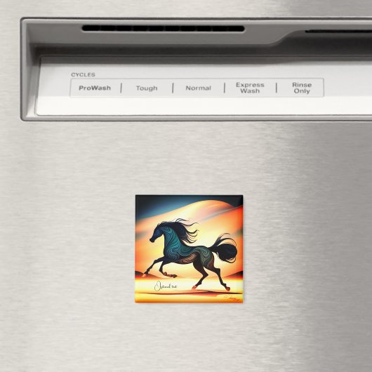 Aimant L'étalon noir Abstrait dans le désert (In Situ (Lave-vaisselle))