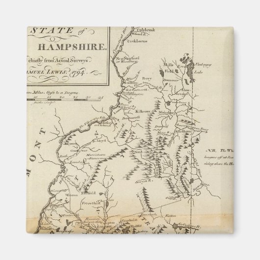 Aimant L'état du New Hampshire (Devant)