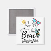 Aimant L'Été Emmenez-Moi À La Plage (Recto/Verso)