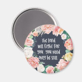 Aimant L'Éternel Luttera Pour Vous Floral Christian (Recto/Verso)