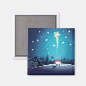 Aimant L'étoile de Bethléem. Cadeau de Noël (Recto/Verso)