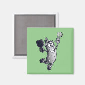 Aimant L'étoile de Pickleball sur Green (Recto/Verso)