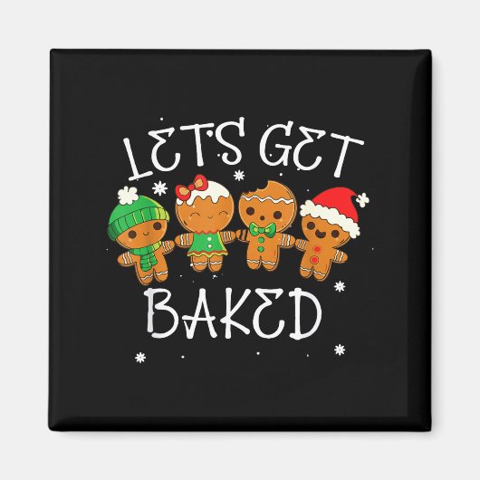 Aimant Let's Get Baked Cookie Baking Team Gingerbread Chr (Devant)