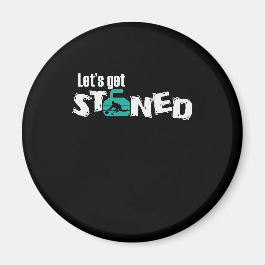 Aimant Let's Stoned Curling (Devant)