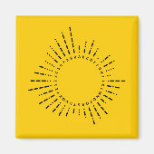 Aimant Letters & Numbers in Morse Code – Chart Yellow (Devant)