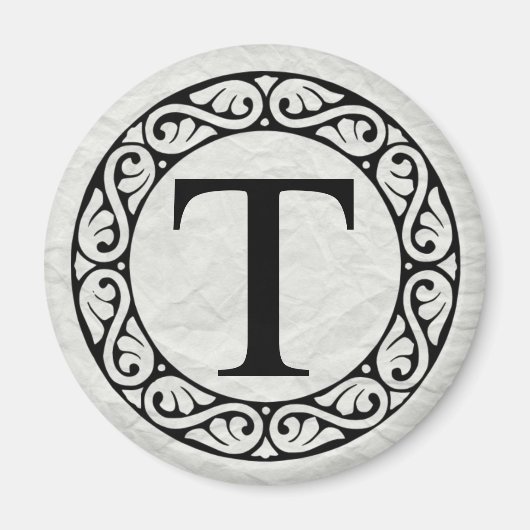 Aimant LETTRE AlphabET GRECQUE TAU (Devant)