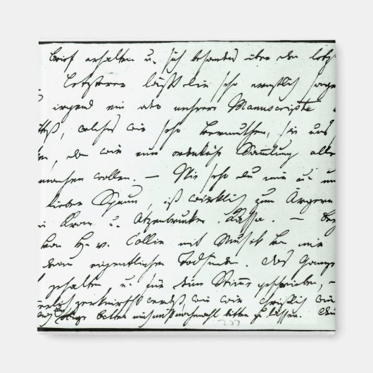 Aimant Lettre autographe de Franz Schubert (Devant)