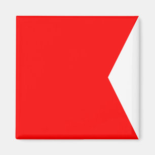 Aimant Lettre B du signal du drapeau nautique (Bravo)