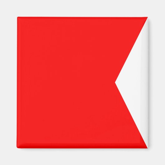 Aimant Lettre B du signal du drapeau nautique (Bravo) (Devant)