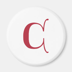 Aimant Lettre C de gothique monogramme en anglais