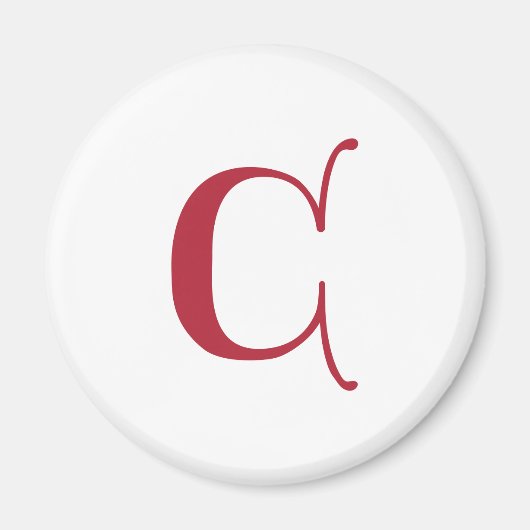 Aimant Lettre C de gothique monogramme en anglais (Devant)