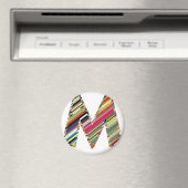 Aimant LETTRE CAPITALE M Multicolore, (In Situ (Lave-vaisselle))