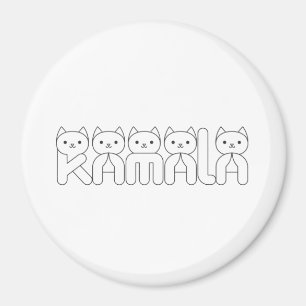Aimant LETTRE Cat DE Kamala Président 2024