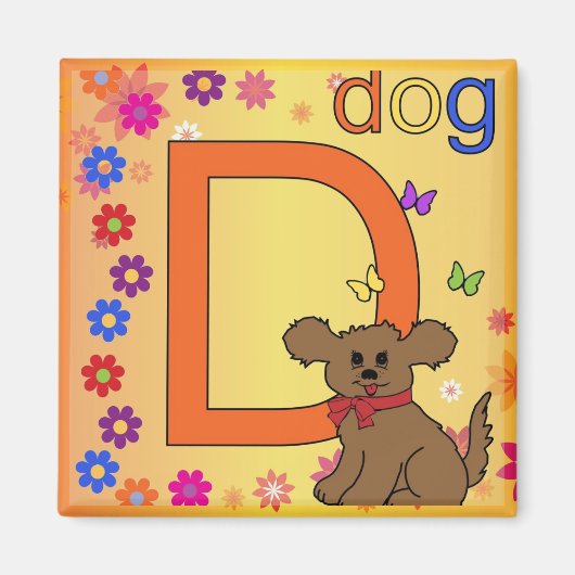 AIMANT LETTRE CHIEN D (Devant)