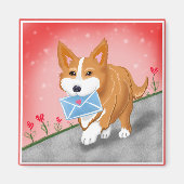 Aimant Lettre Coeur Douce Livrée Par Corgi (Devant)