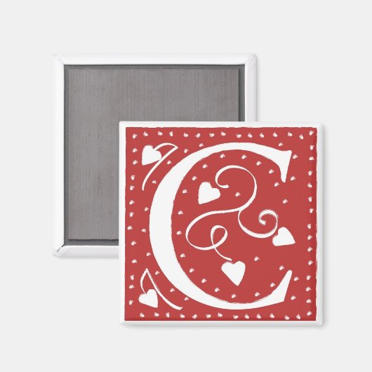 AIMANT LETTRE COEUR MARIAGE (Recto/Verso)