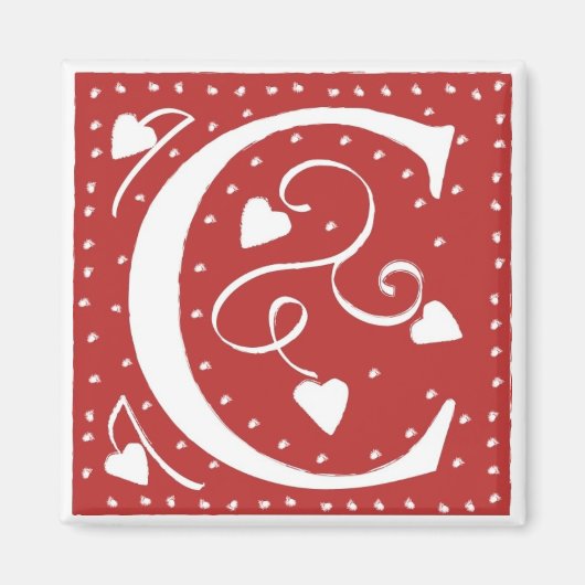 AIMANT LETTRE COEUR MARIAGE (Devant)