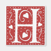 AIMANT LETTRE COEUR MARIAGE H (Devant)