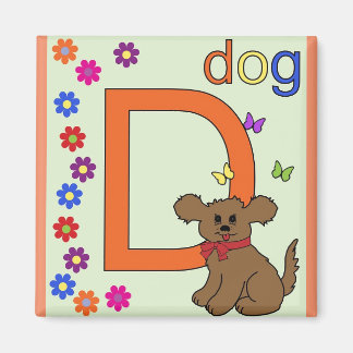 Aimant "Lettre D" pour l'aimant des chiens pour enfants